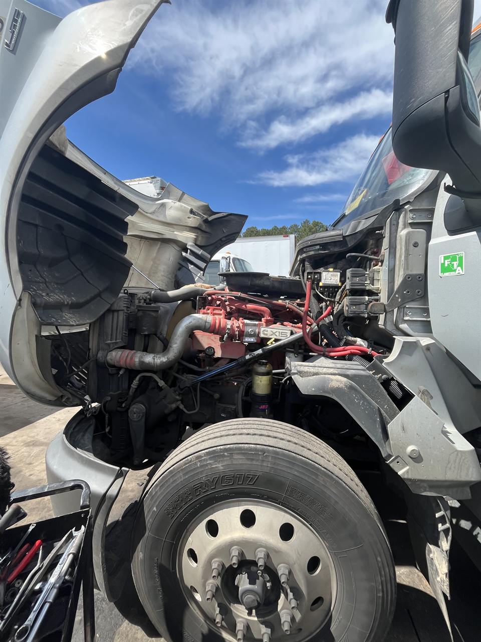 Diesel engine bay diagnostics on a heavy-duty truck